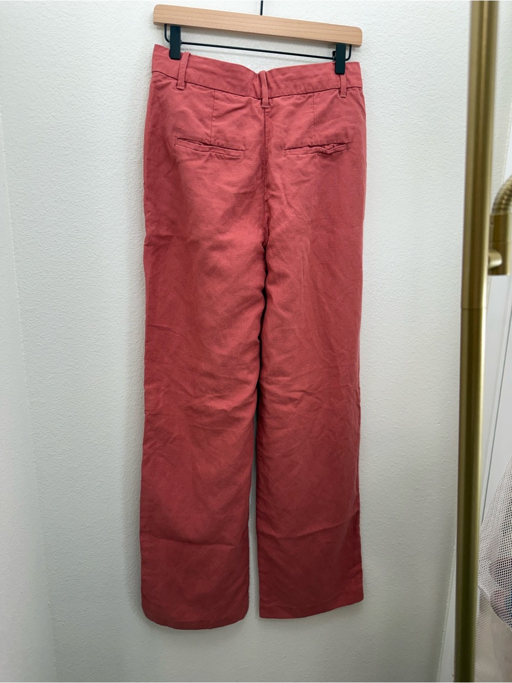 Aritzia Wilfred The Effortless Pants Linen Warm Sienna Red Size 8 Trousers - Picture 4 of 10